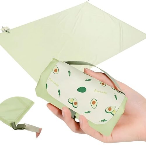 Ultra Lightweight Waterproof Beach Blanket with Built In Stakes