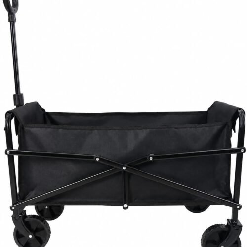 Beach Wagon with Foldable Pull Handle and High Density Polyester Bed
