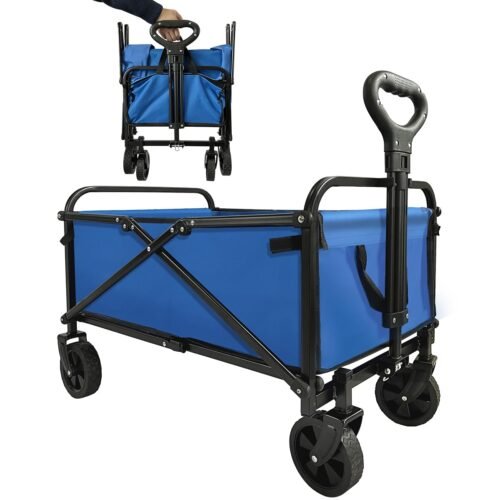 Heavy Duty Beach Wagon with All Terrain Wheels and Wear Resistant Oxford Bed