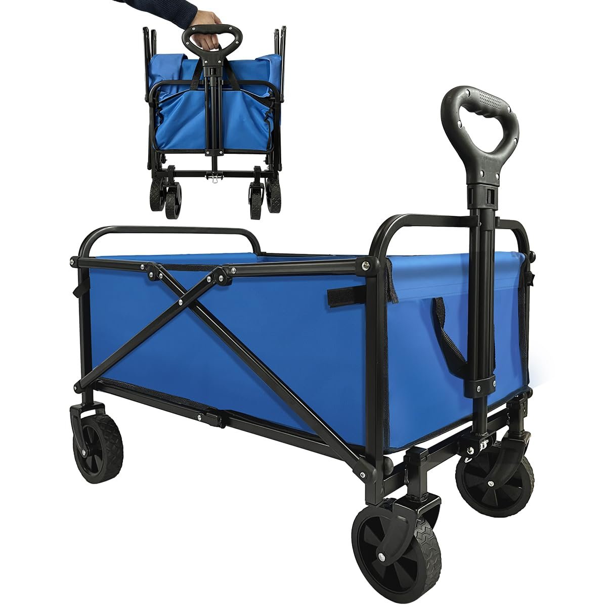 Heavy Duty Beach Wagon with All Terrain Wheels and Wear Resistant Oxford Bed