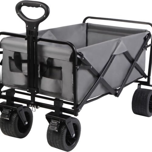 Heavy Duty Beach Wagon with Oversized Wheels and Abrasion Resistant Bed