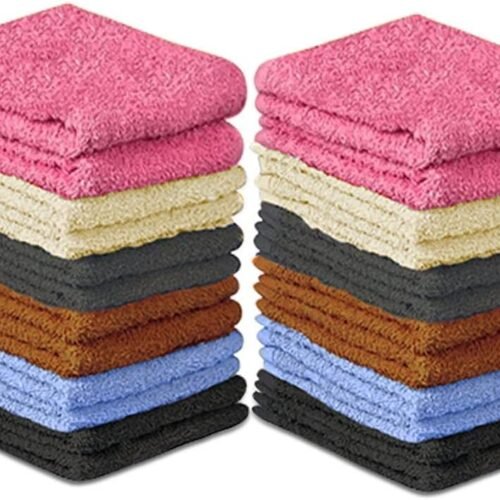 Colorful Cotton Beach Face Towels for Family and Travel
