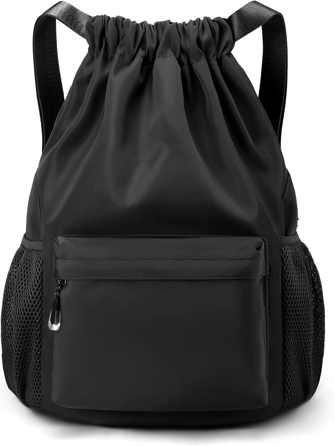 Adjustable Drawstring Beach Backpack with Side Pockets