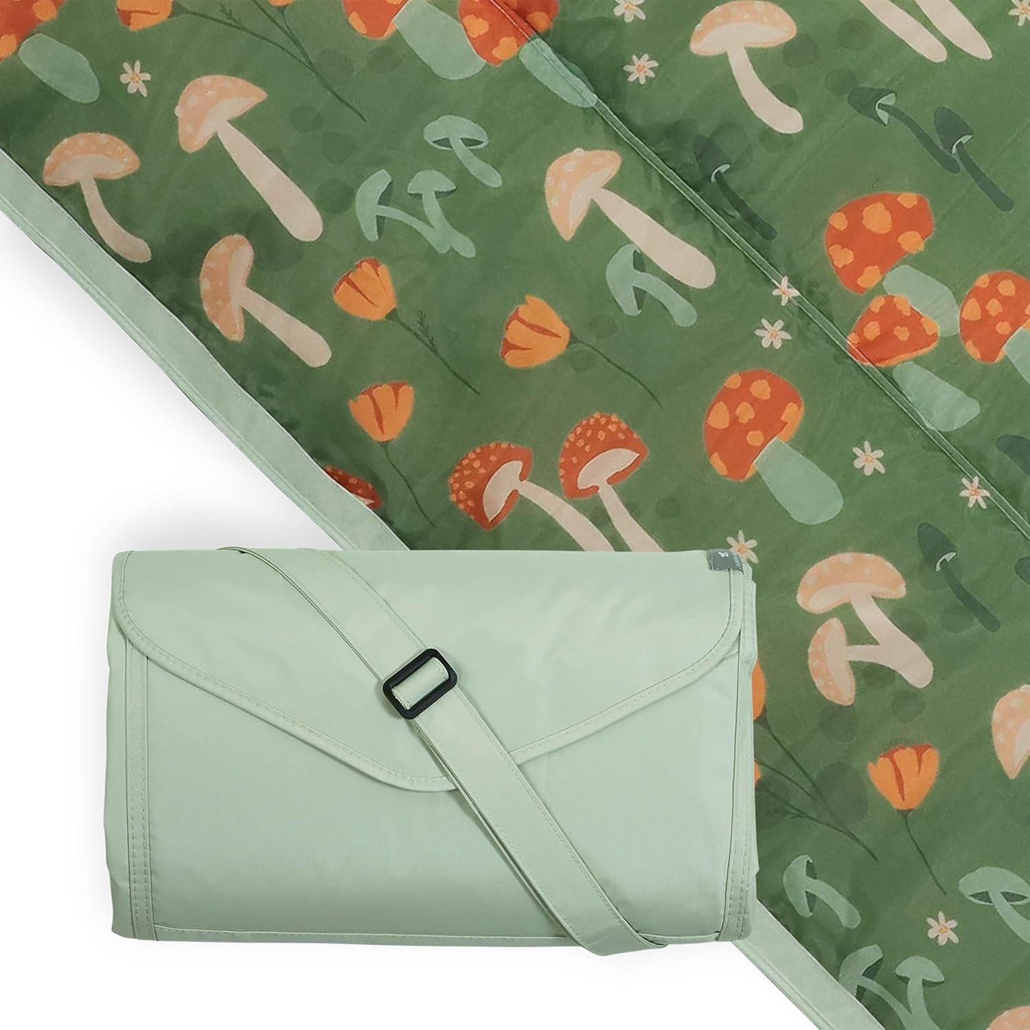 Waterproof Extra Large Beach Blanket with Shoulder Strap