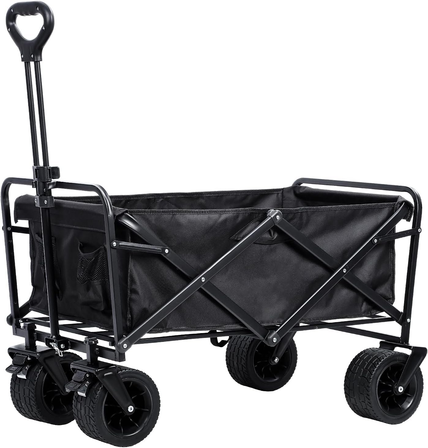 Beach Wagon with Locking Wheels and Oxford Cloth Cargo Bed