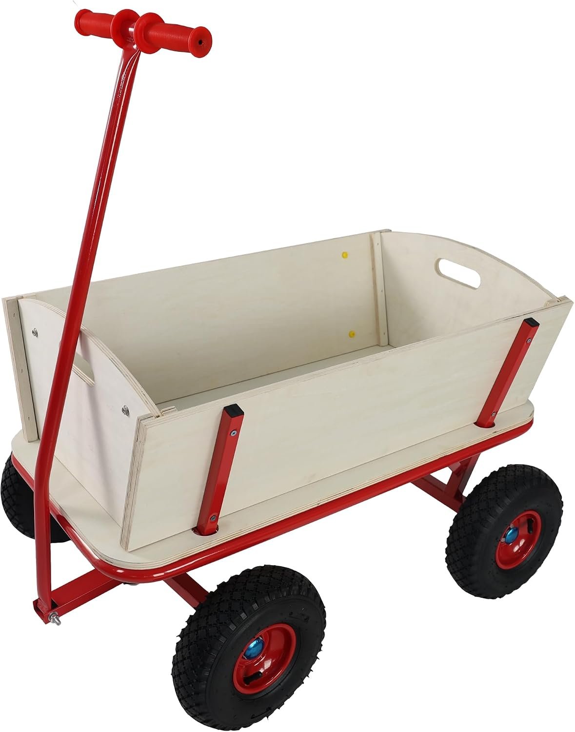 Wooden Panel Beach Wagon with All Terrain Wheels