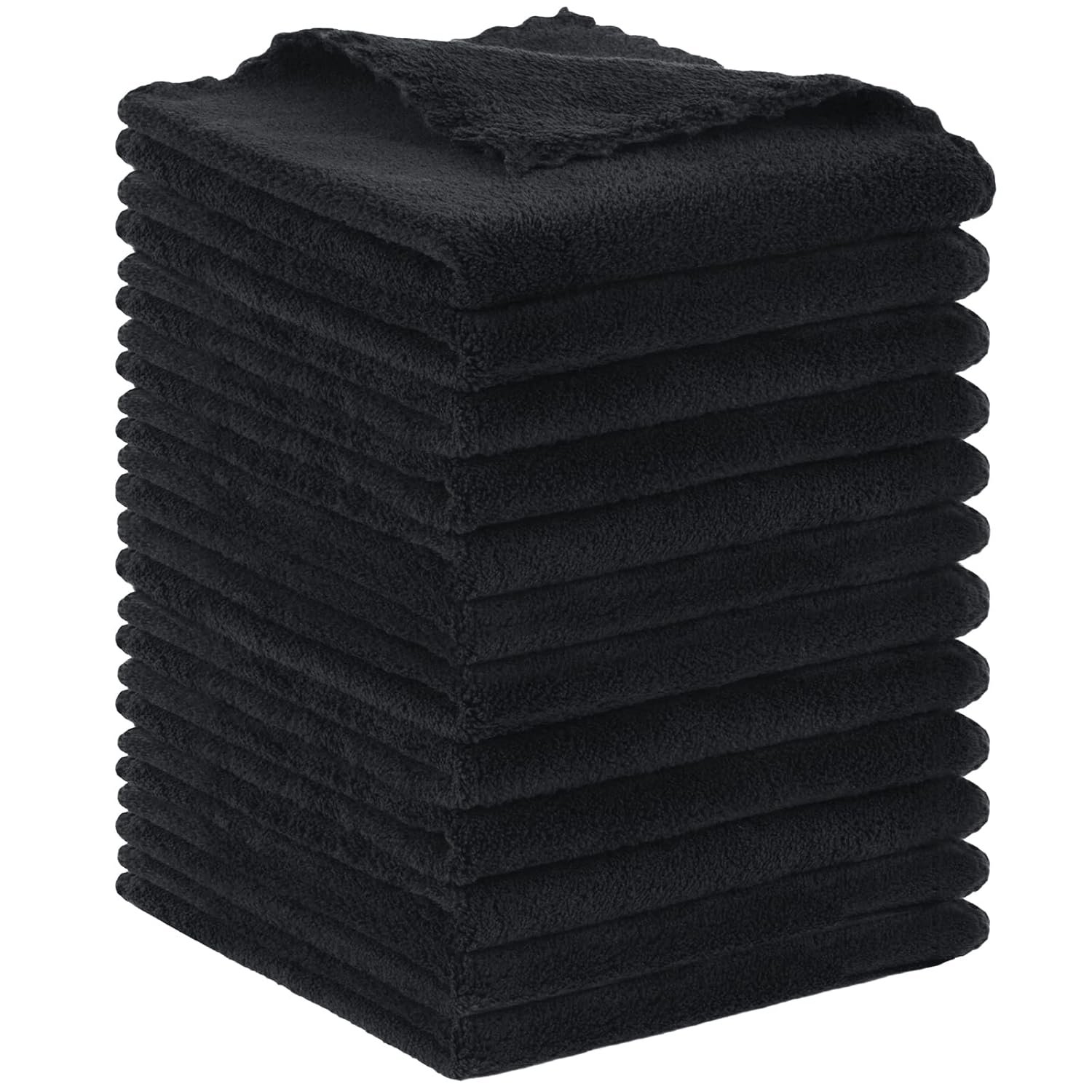 Black Microfiber Beach Face Towels for Makeup Removal
