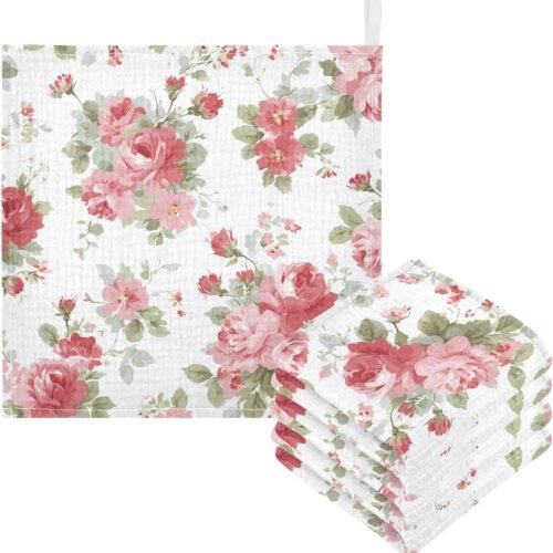 Cherry Blossom Cotton Beach Face Towels for Beach and Home