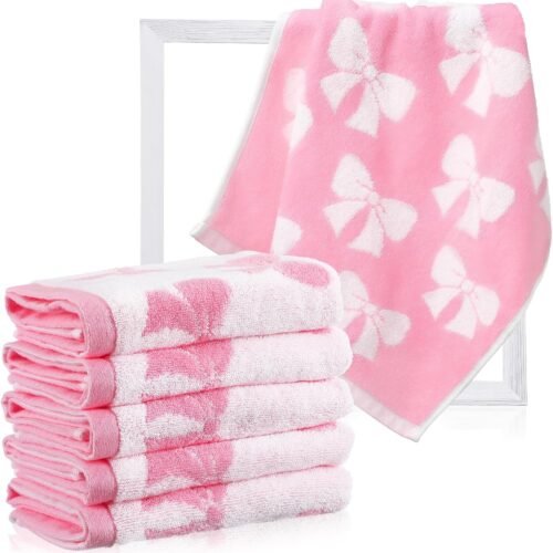 Cotton Beach Face Towels with Bow Design for Beach Bag