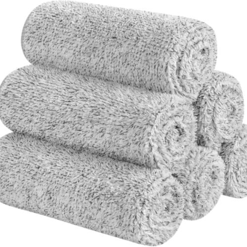 Grey Microfiber Beach Face Towels for Travel and Spa