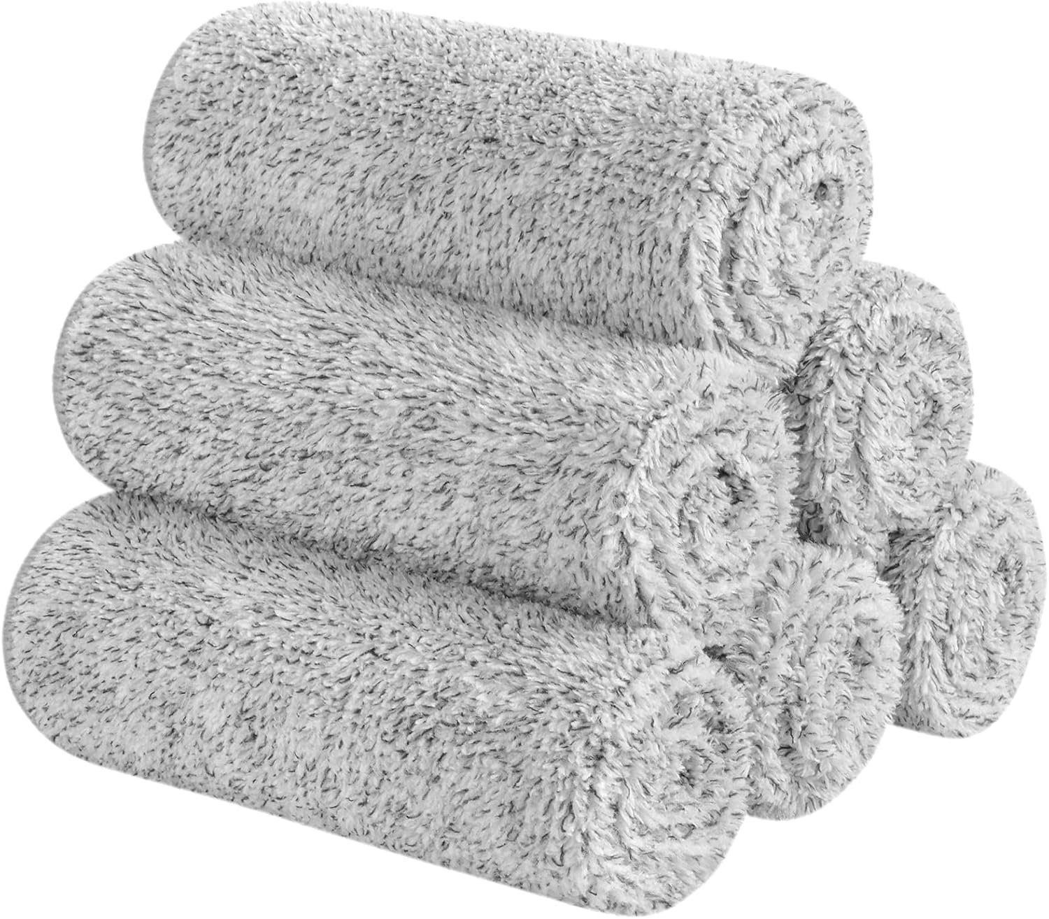 Grey Microfiber Beach Face Towels for Travel and Spa