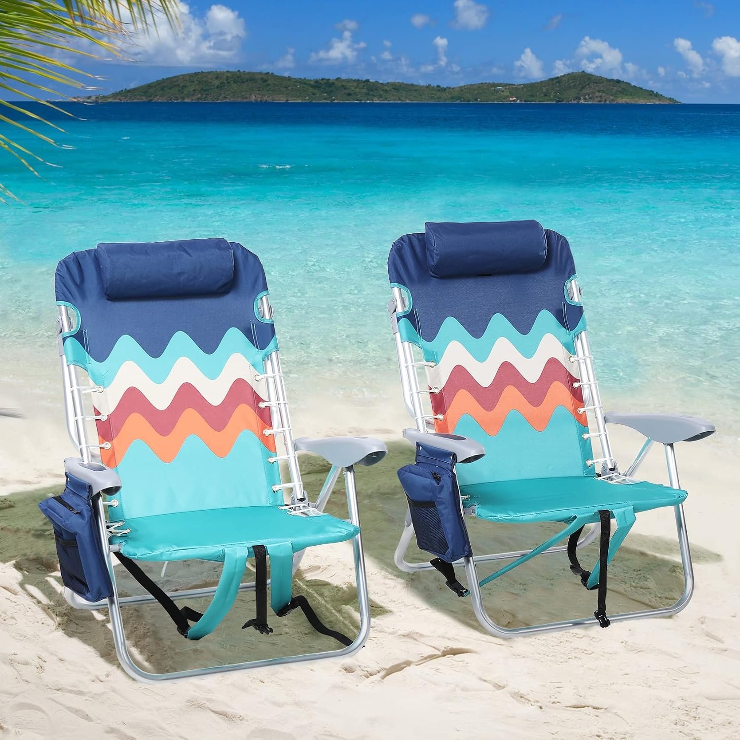 Classic 4-Position Lay-Flat Chair With Headrest And Storage Pocket
