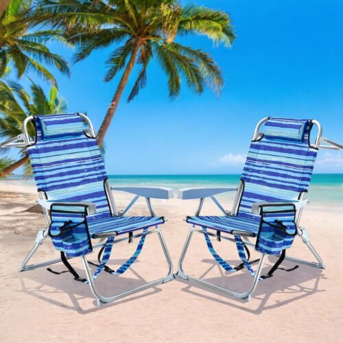 Mid-To-High Profile Backpack Chair, 4-Position Adjustable With Lay-Flat Capability