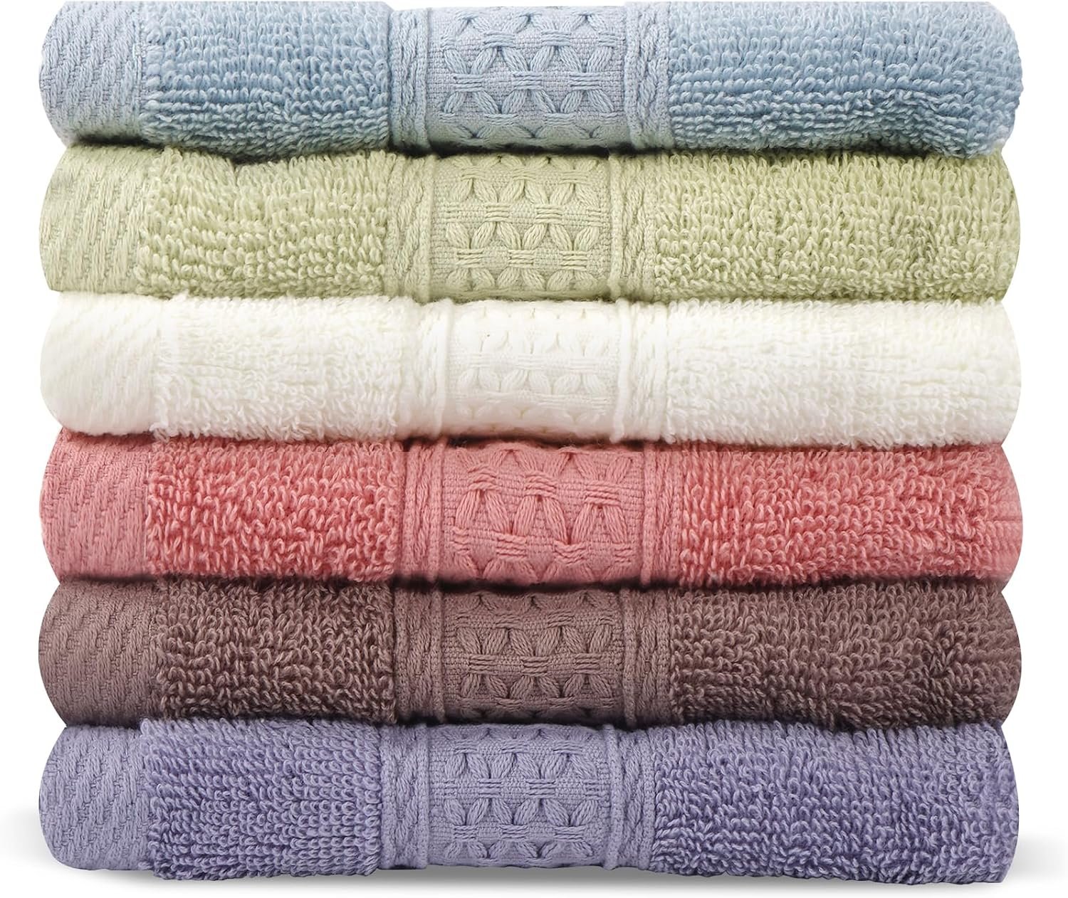 Colorful Cotton Beach Washcloths for Home and Travel